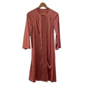 Vanity Fair Vintage Dusty Rose Robe Sz Small  Housecoat, Lounge Wear Boho Retro
